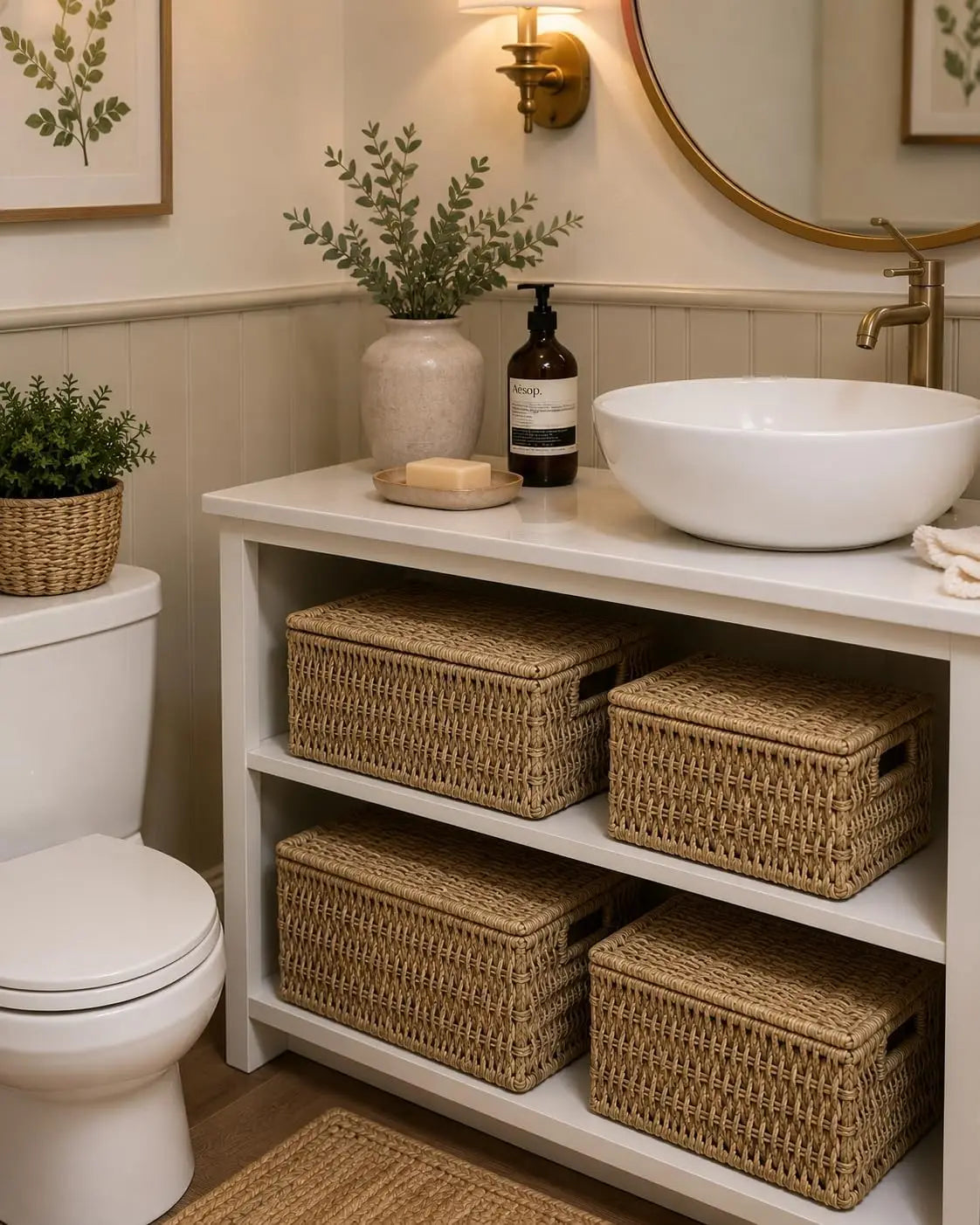 Modern Seagrass Storage Basket | Calder Set of 4 Woven Organizer