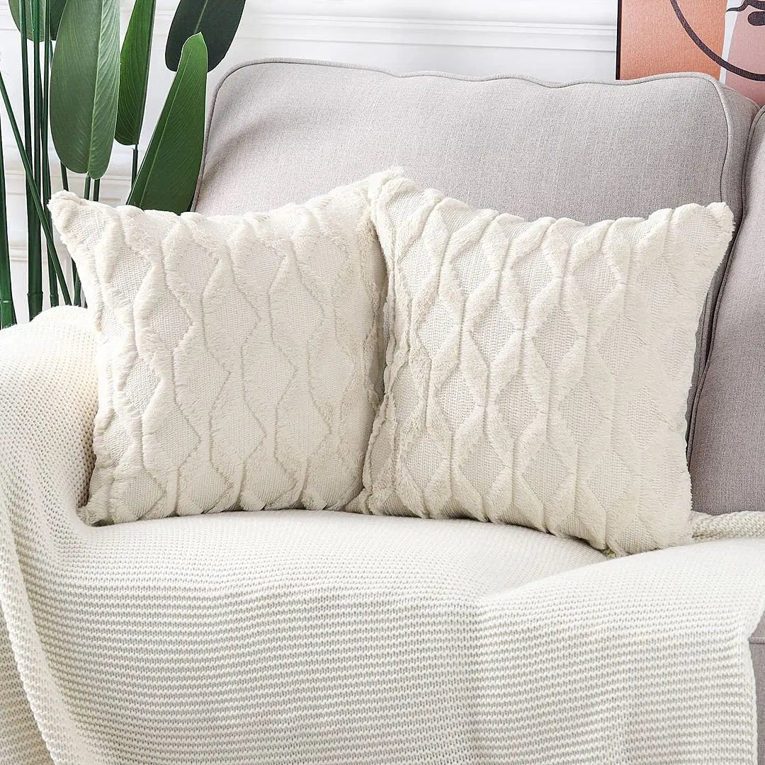 Modern Cushion Cover | Fell Throw Pillow Cover for Living Room