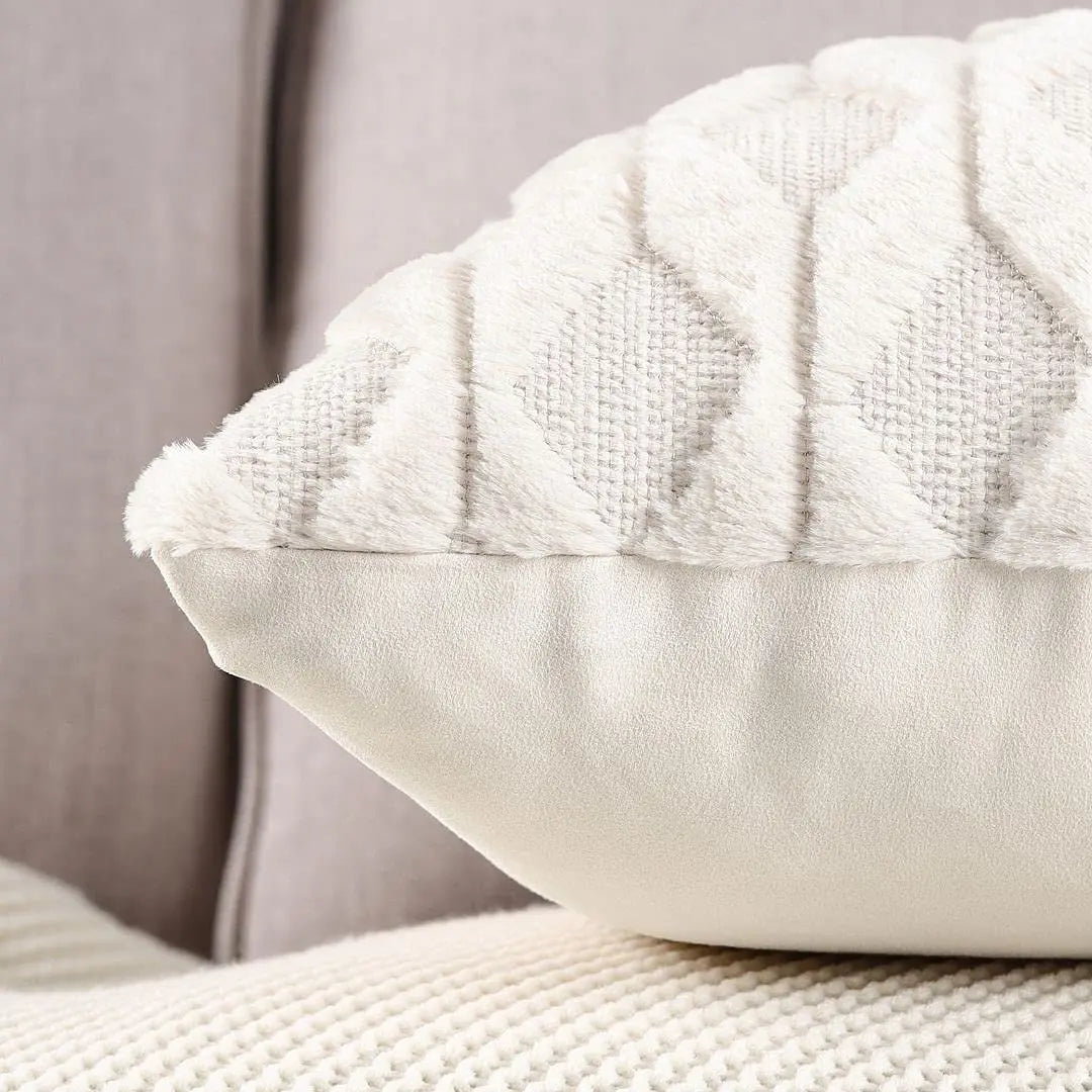 Modern Cushion Cover | Fell Throw Pillow Cover for Living Room