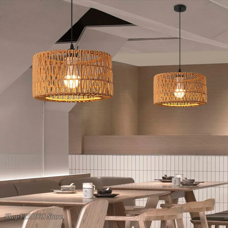 Modern Rattan Pendant Light | Vela Hanging Lamp