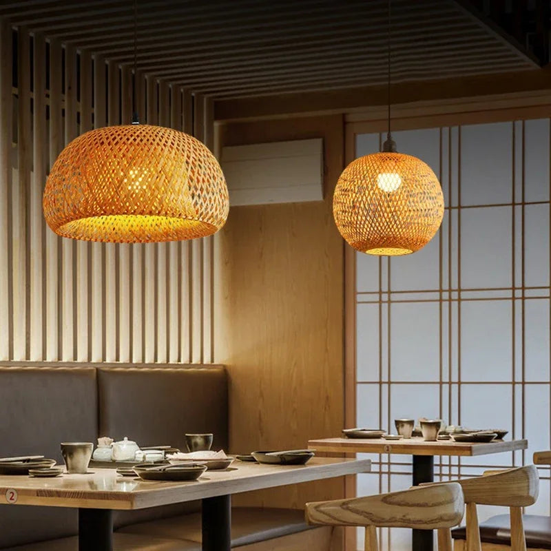 Modern Rattan Chandelier | Dornoch Hanging Ceiling Light