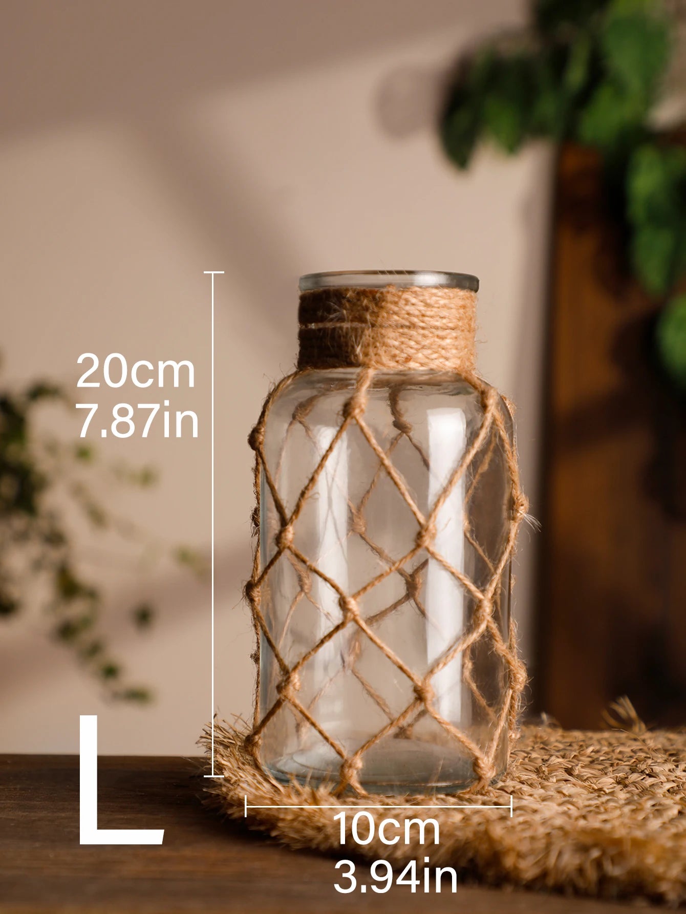 Modern Glass Vase | Grit Flower Vase for Living Room