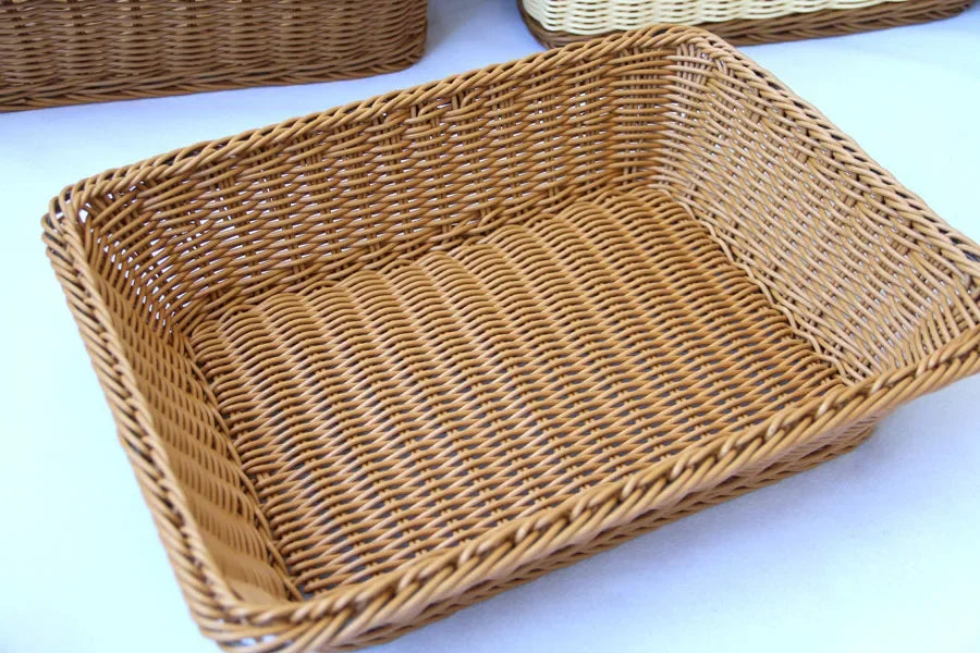 Modern Rattan Basket | Hale Woven Storage for Kitchen