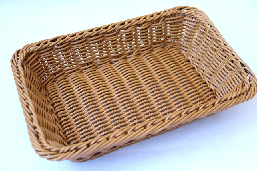 Modern Rattan Basket | Hale Woven Storage for Kitchen