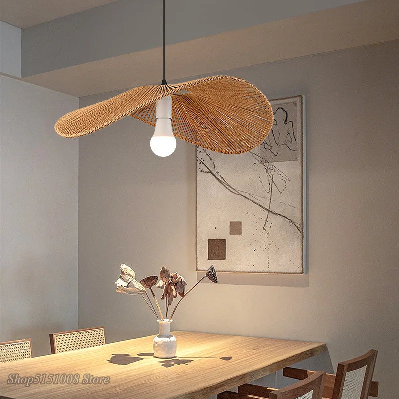 Modern Rattan Pendant Light | Vela Hanging Lamp