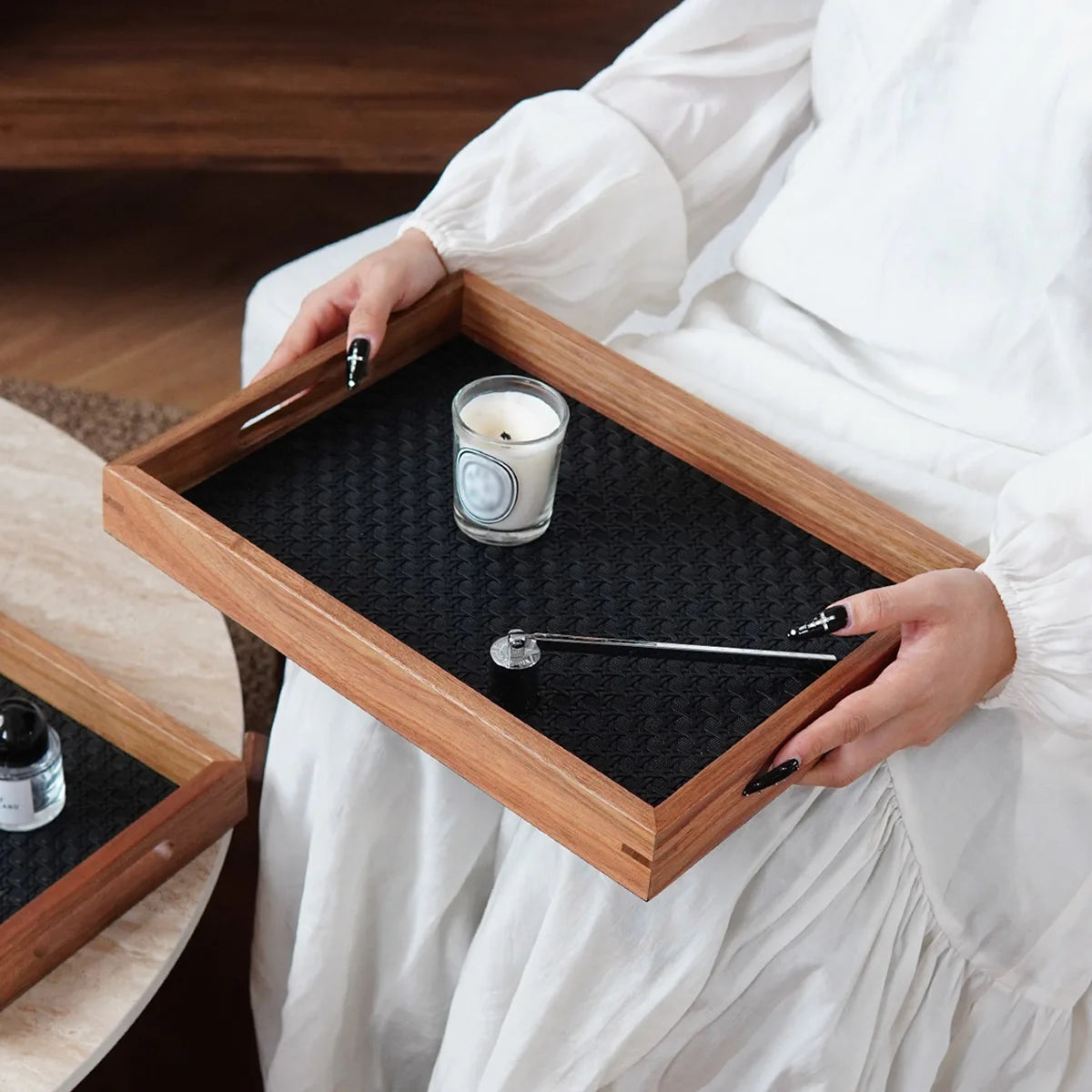 Modern Bamboo Tray | Ash for Living Room