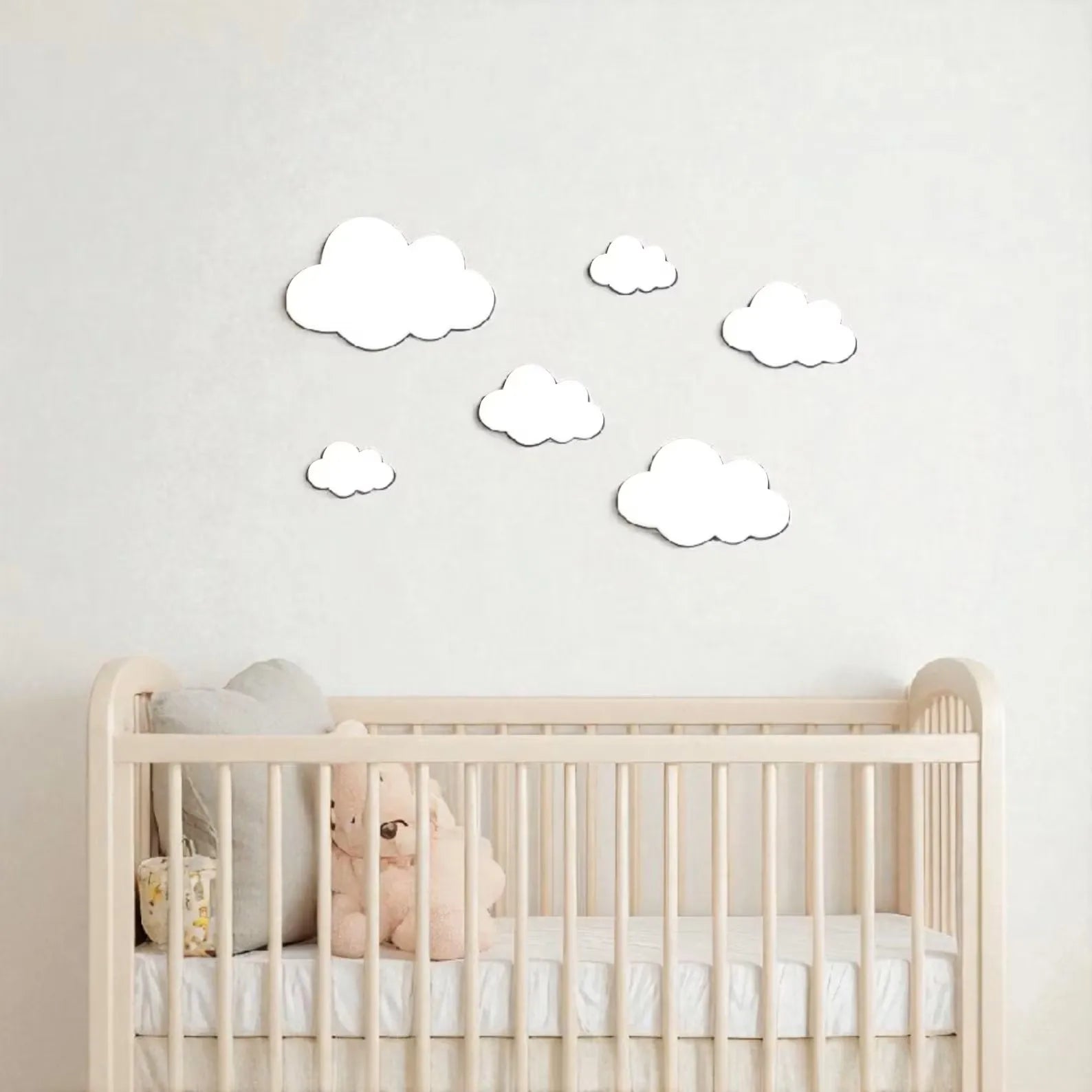 Modern Wood Wall Sign Set | Col Set of 6 for Living Room