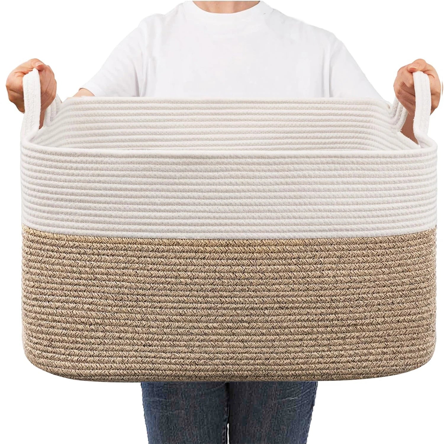 Modern Cotton Storage Basket | Lewis Woven Organizer