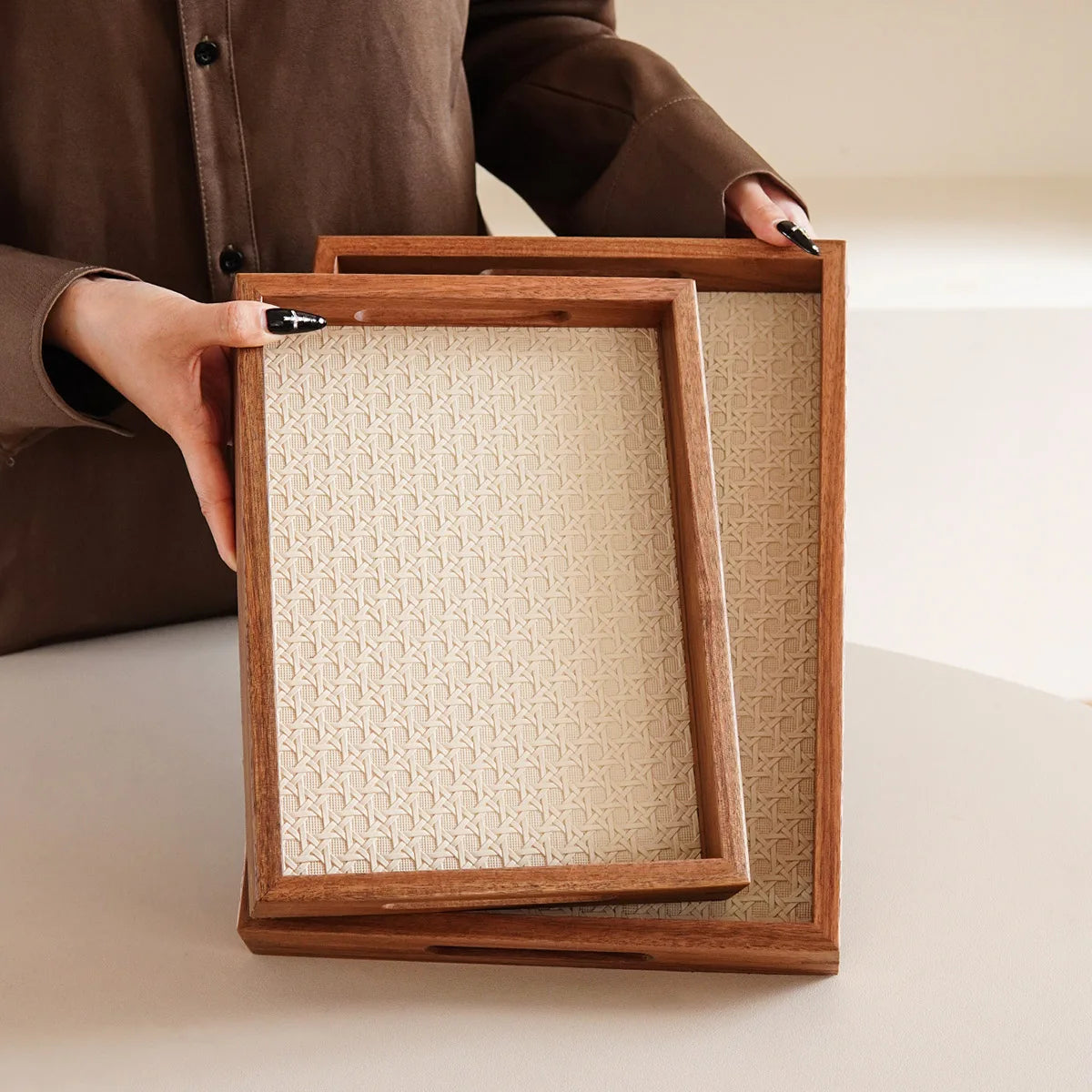 Modern Bamboo Tray | Ash for Living Room