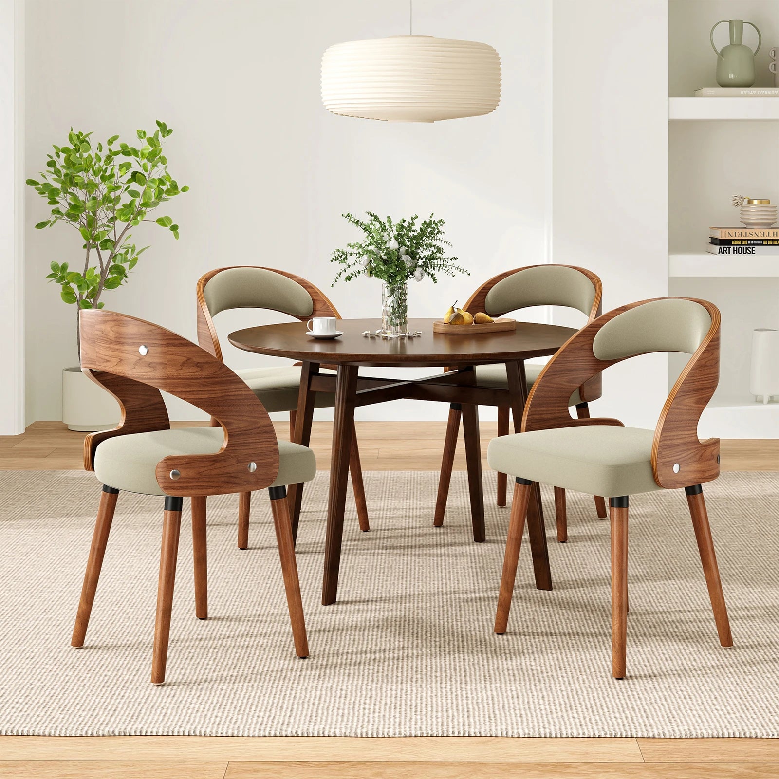 Modern Wood Dining Chairs | Forth Set of 2 for Kitchen