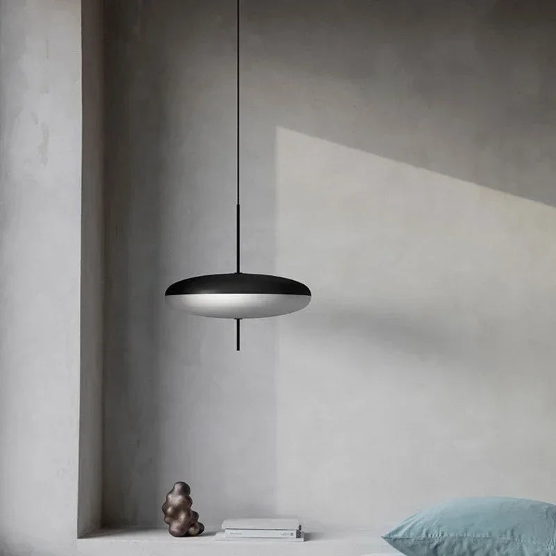 Minimalist Pendant Light | Slate Hanging Lamp for Living Room