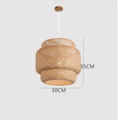 Modern Rattan Chandelier | Halo Hanging Ceiling Light for Living Room