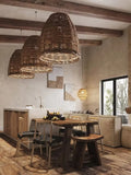 Modern Rattan Pendant Light | Rime Hanging Lamp for Kitchen