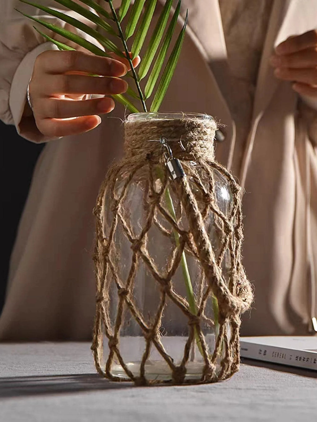 Modern Glass Vase | Grit Flower Vase for Living Room