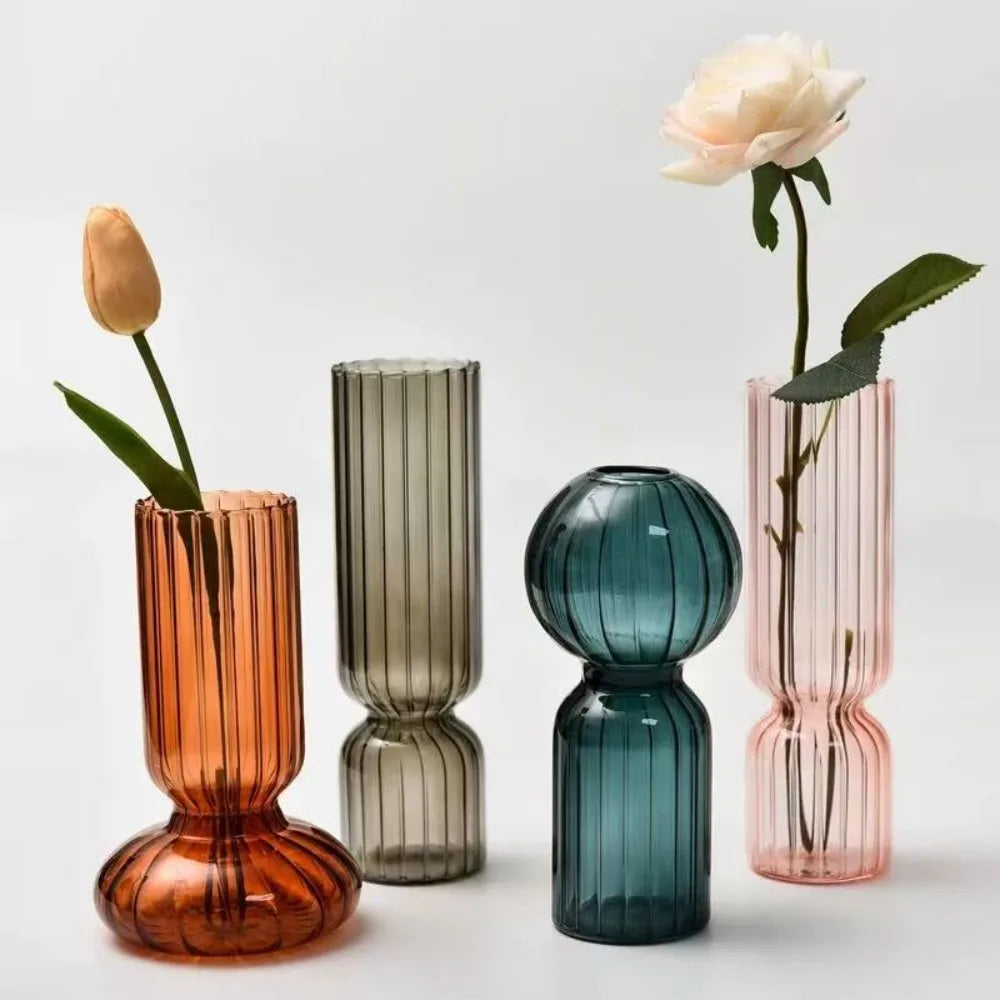 Modern Glass Vase | Scar Flower Vase for Office