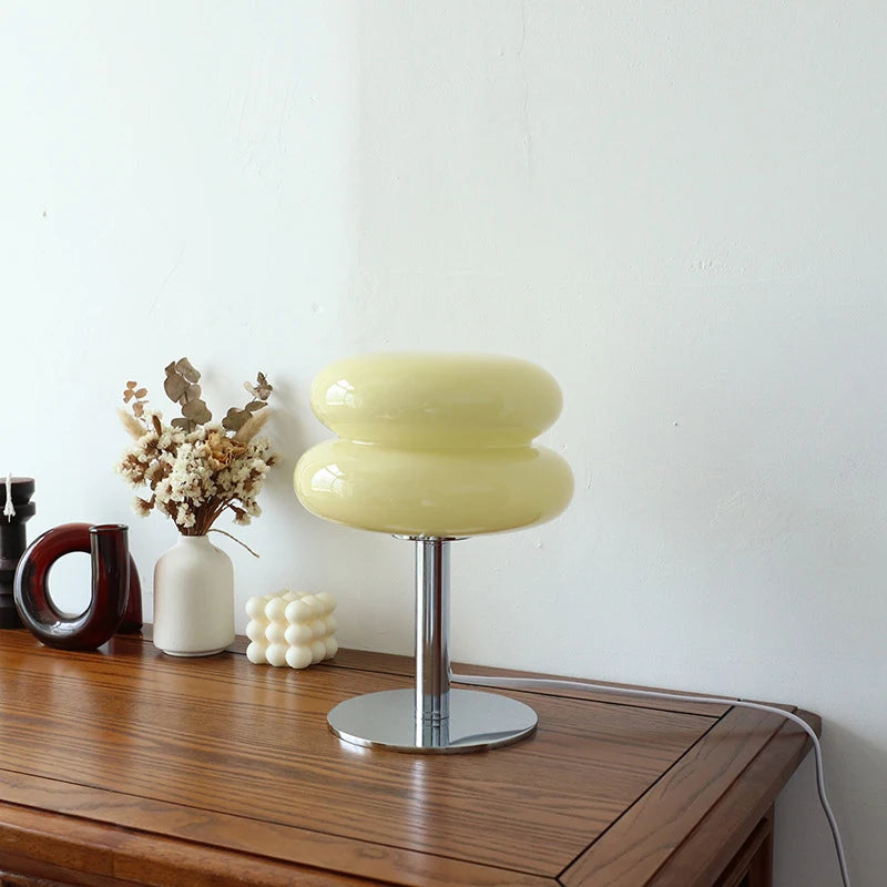 Modern Glass Table Lamp | Marl Bedside Light for Living Room