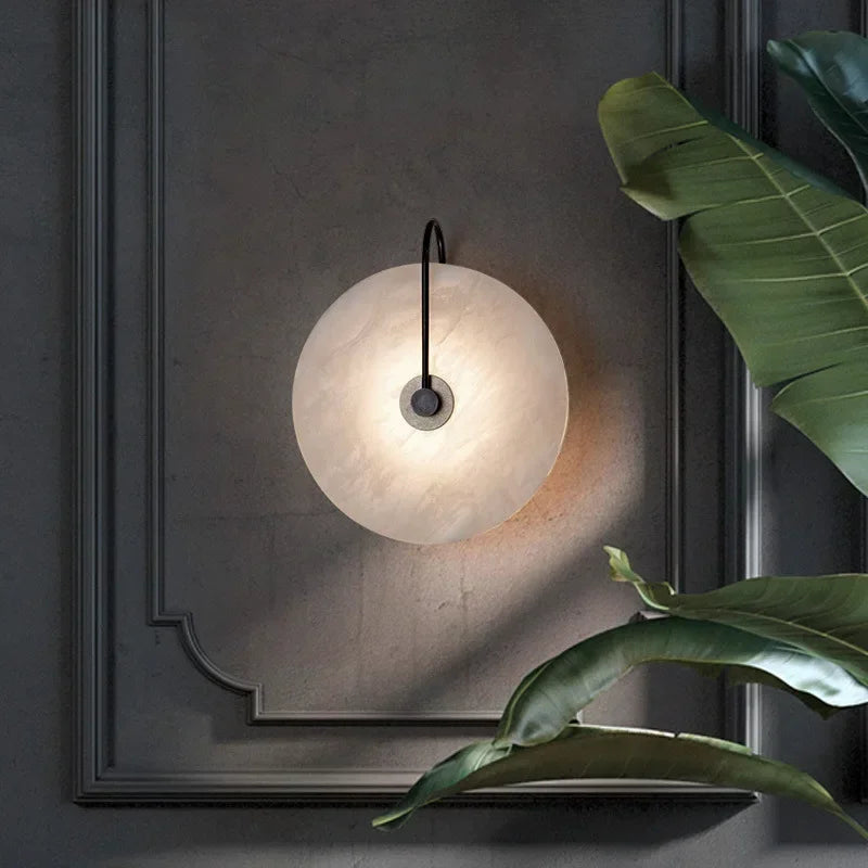 Minimalist Marble Wall Sconce | Teasel Wall Light Fixture for Bedroom