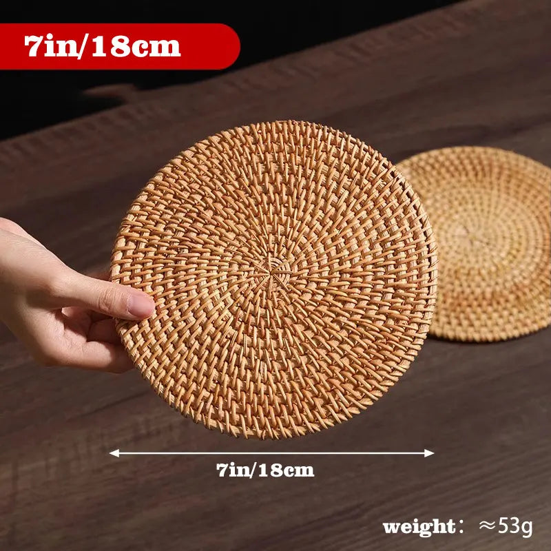 Modern Rattan Placemat | Cobble Set of 6 Table Mat