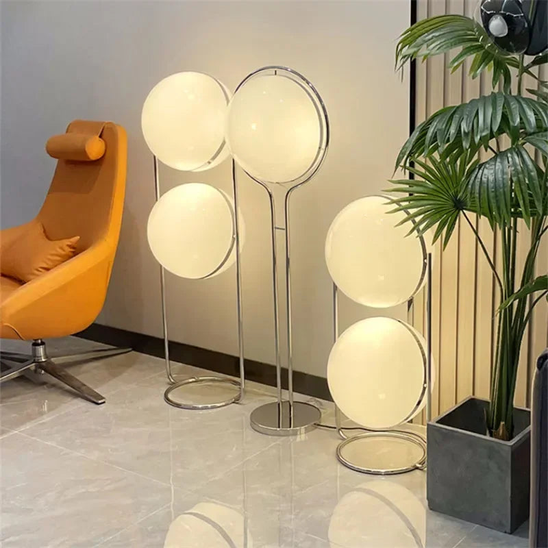 Modern Chrome Floor Lamp | Glint Standing Light for Living Room