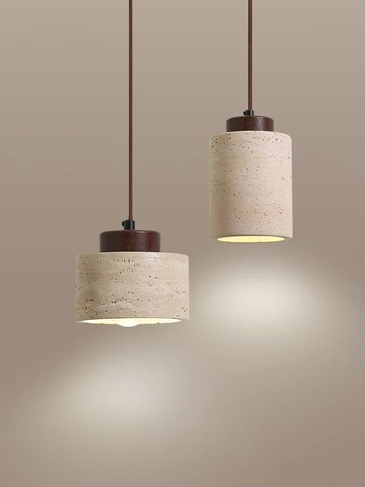 Modern Travertine Chandelier | Juniper Hanging Ceiling Light