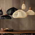 Modern Rattan Chandelier | Fern Hanging Ceiling Light for Kitchen