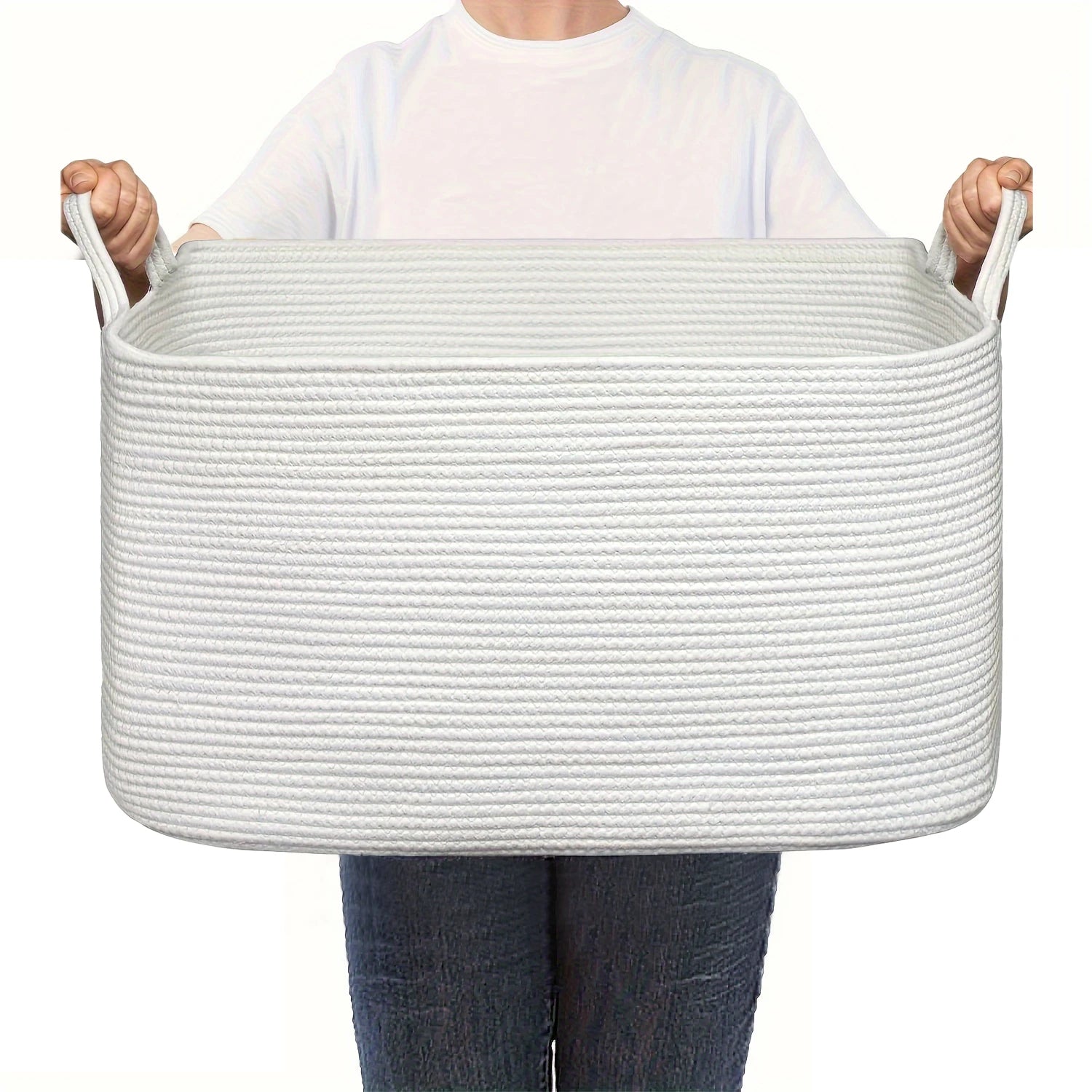 Modern Cotton Storage Basket | Lewis Woven Organizer