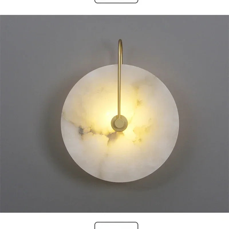 Minimalist Marble Wall Sconce | Teasel Wall Light Fixture for Bedroom