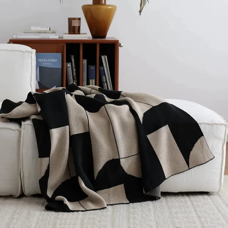 Modern Blanket | Weir Cozy Throw for Office