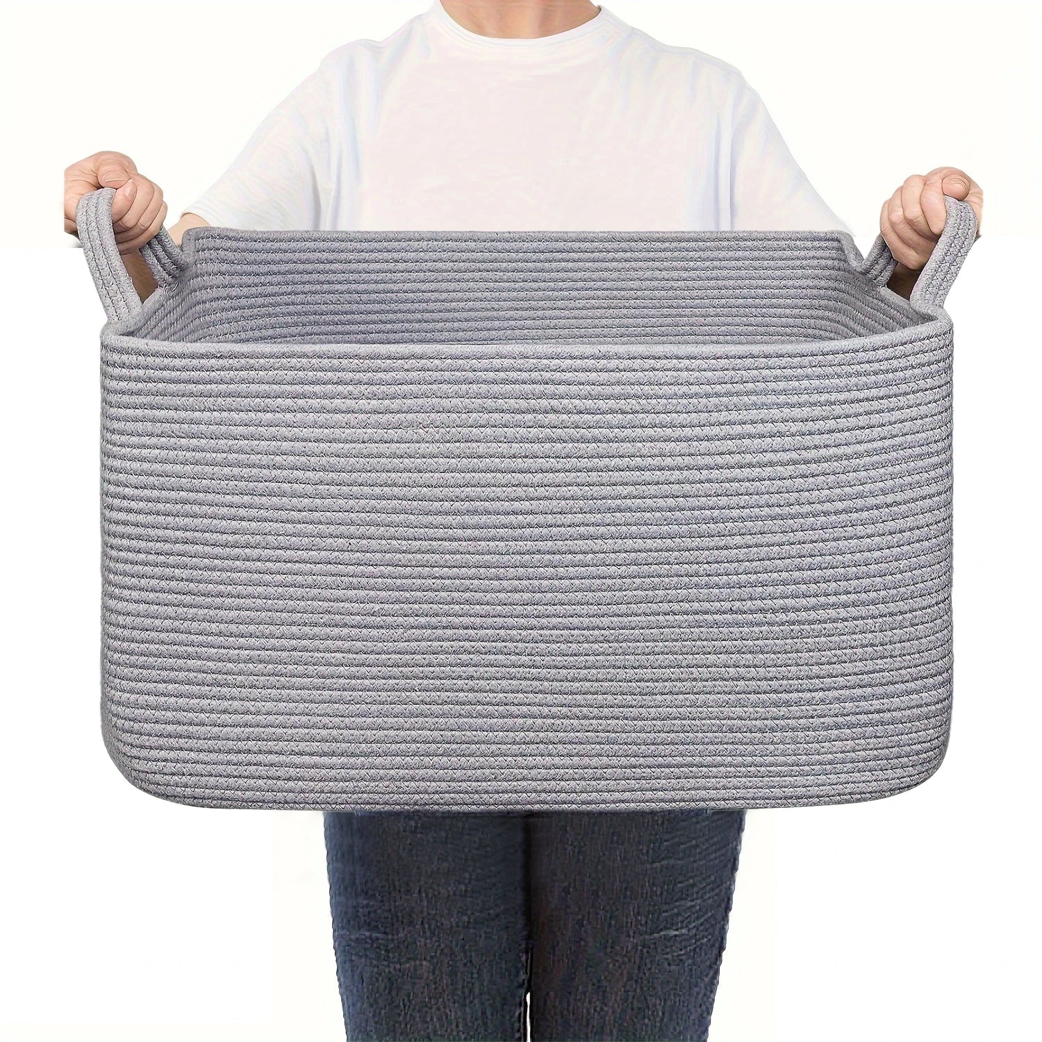 Modern Cotton Storage Basket | Lewis Woven Organizer