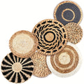 Modern Rattan Wall Basket | Combe Set of 7 Boho Wall Decor