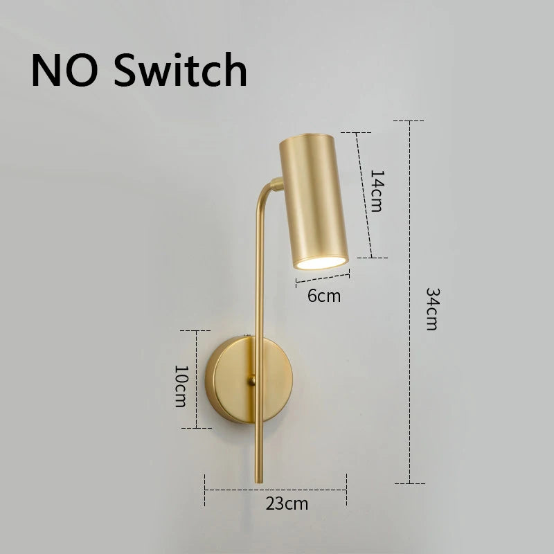Modern Iron Wall Sconce | Alder Wall Light Fixture for Bedroom