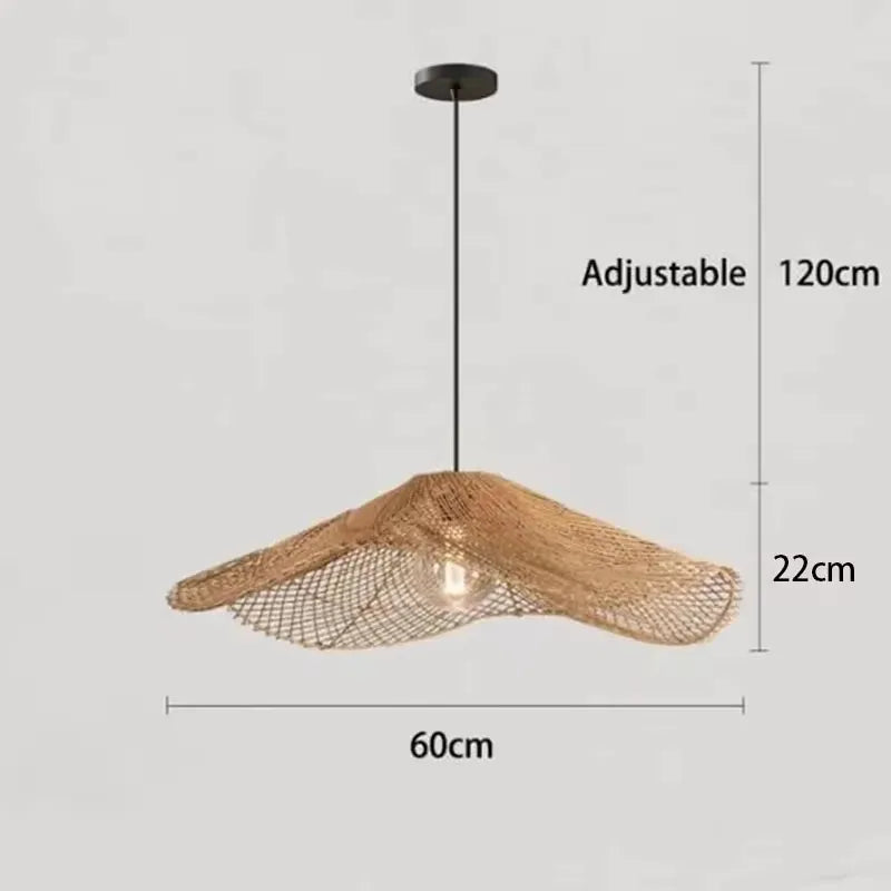 Modern Rattan Chandelier | Westray Hanging Ceiling Light for Kitchen