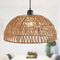 Modern Rattan Pendant Light | Rye Hanging Lamp for Bedroom