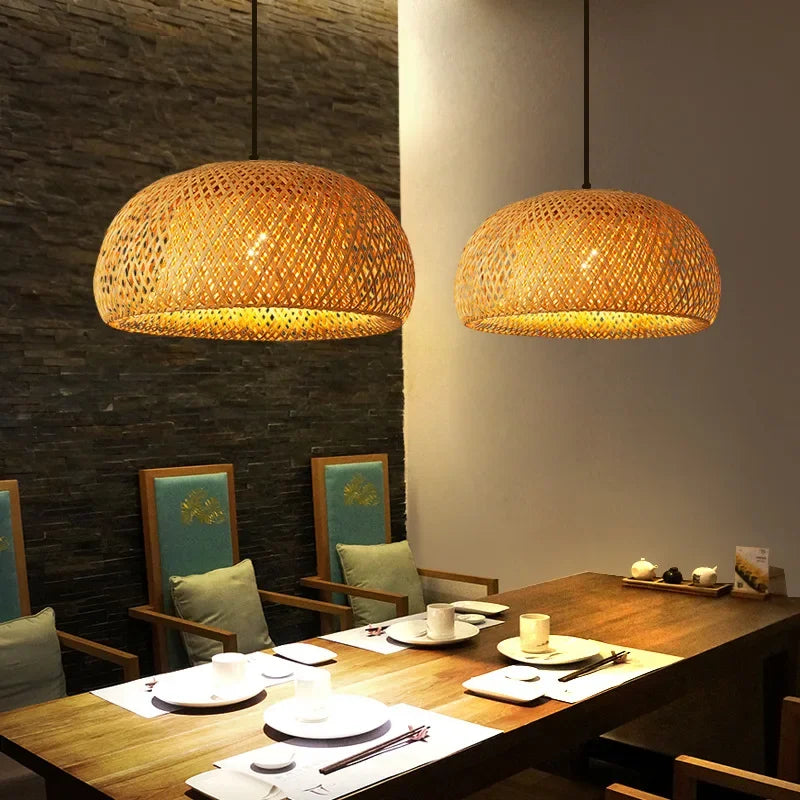 Modern Rattan Chandelier | Dornoch Hanging Ceiling Light