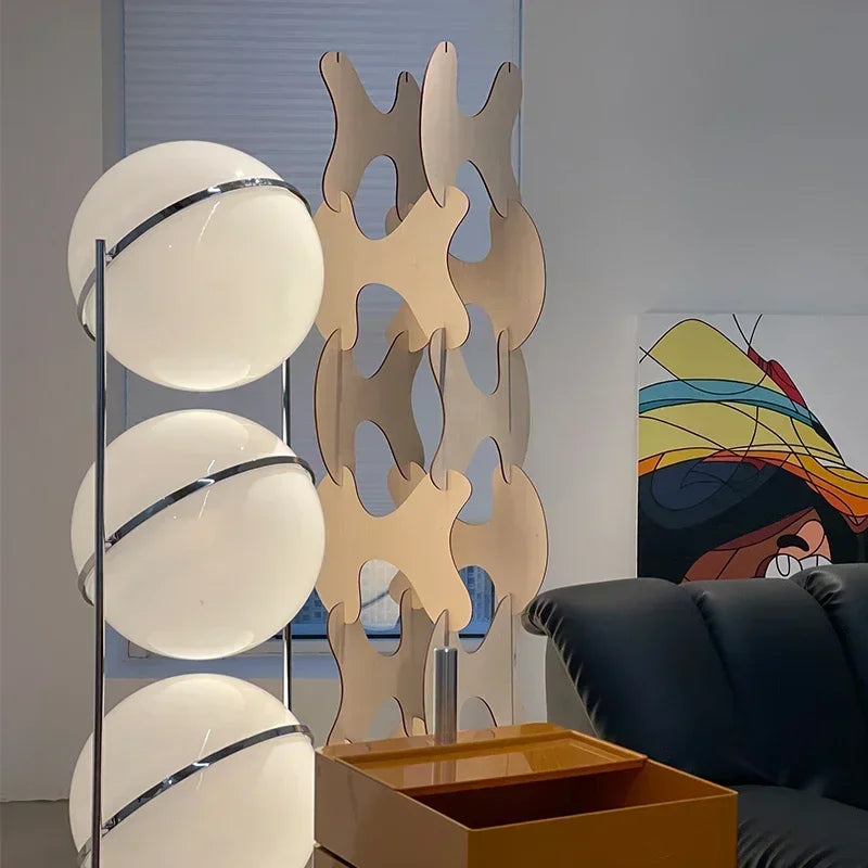 Modern Chrome Floor Lamp | Gloam Standing Light for Living Room
