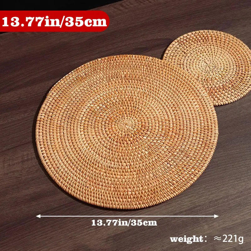 Modern Rattan Placemat | Cobble Set of 6 Table Mat