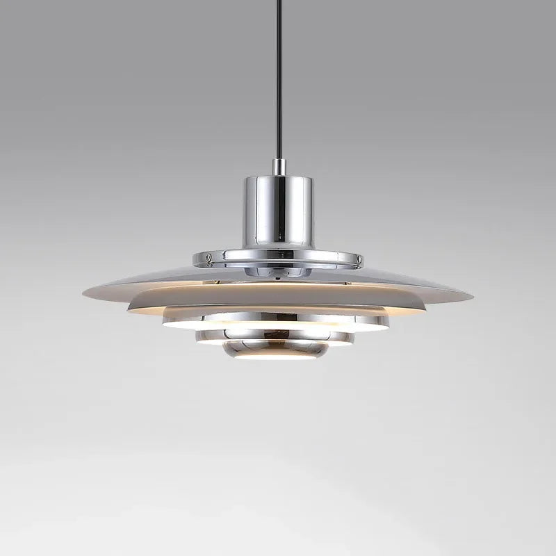 Minimalist Metal Chandelier | Mira Hanging Ceiling Light for Bedroom