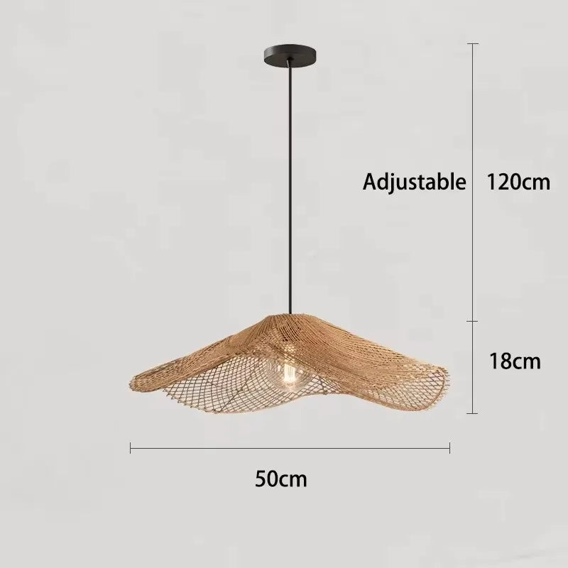 Modern Rattan Chandelier | Westray Hanging Ceiling Light for Kitchen