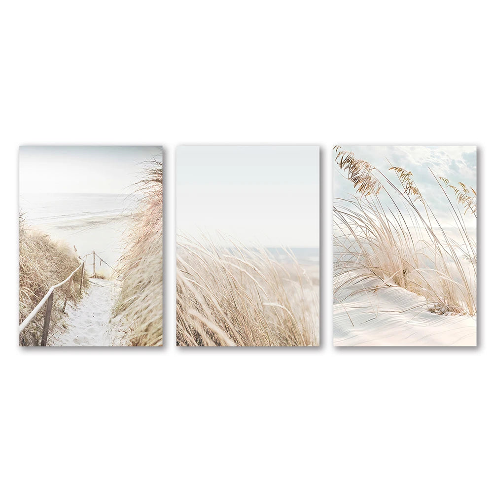 Modern Canvas Wall Art | Broom Set of 3 for Living Room
