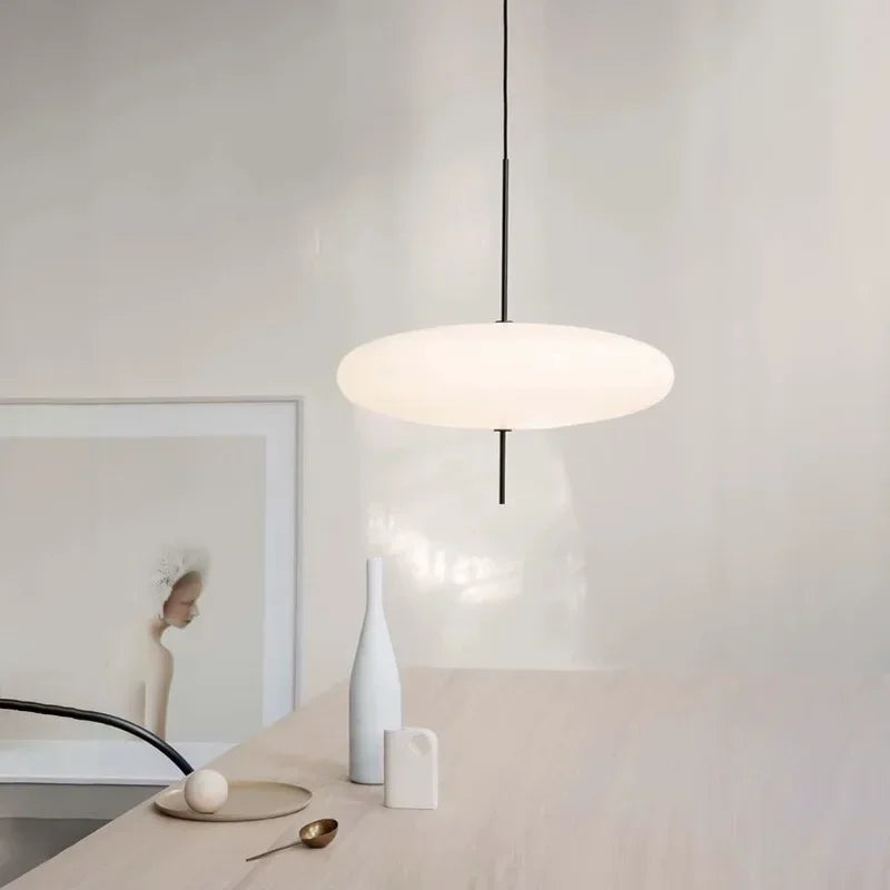 Minimalist Pendant Light | Slate Hanging Lamp for Living Room