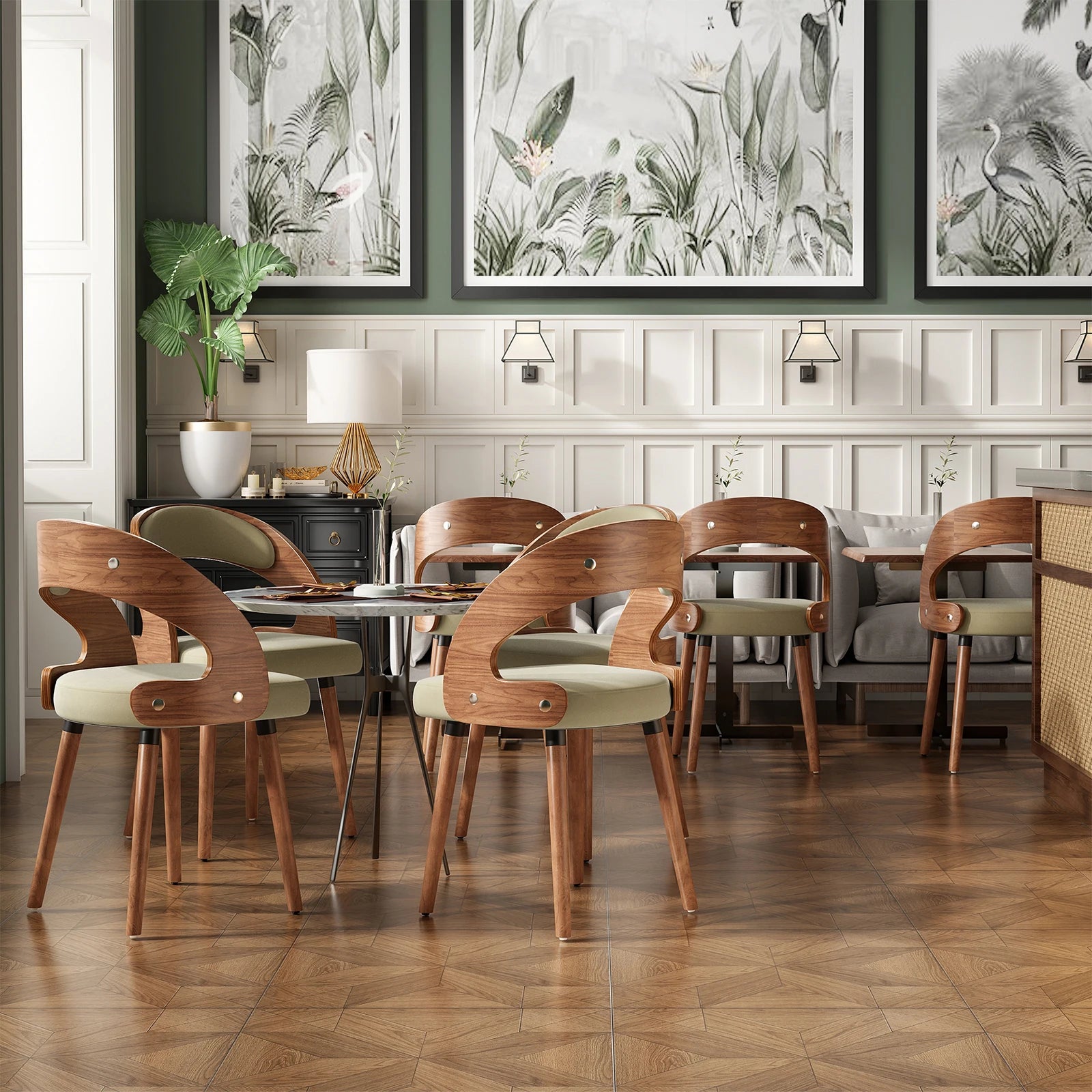 Modern Wood Dining Chairs | Forth Set of 2 for Kitchen