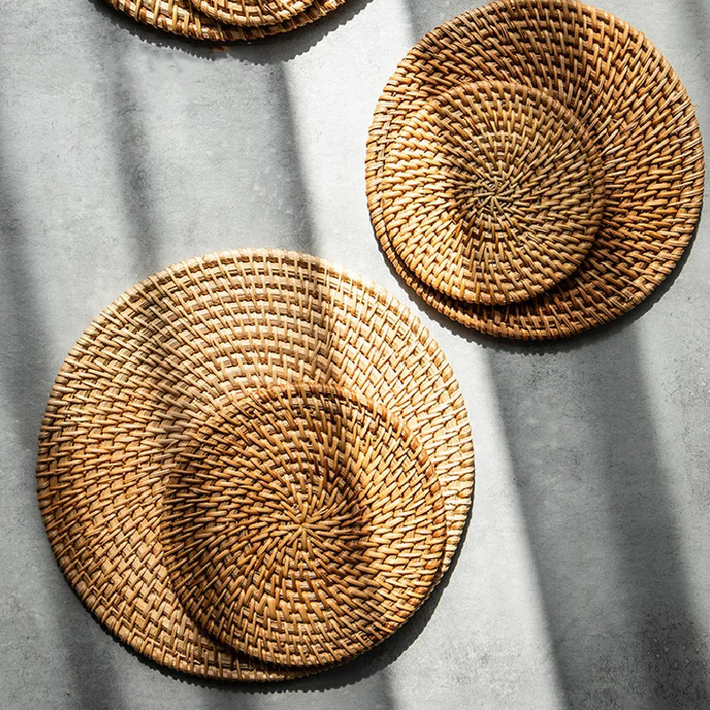 Modern Rattan Placemat | Cobble Set of 6 Table Mat