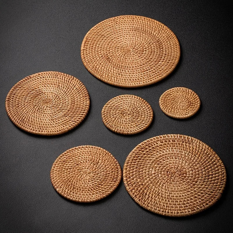 Modern Rattan Placemat | Cobble Set of 6 Table Mat