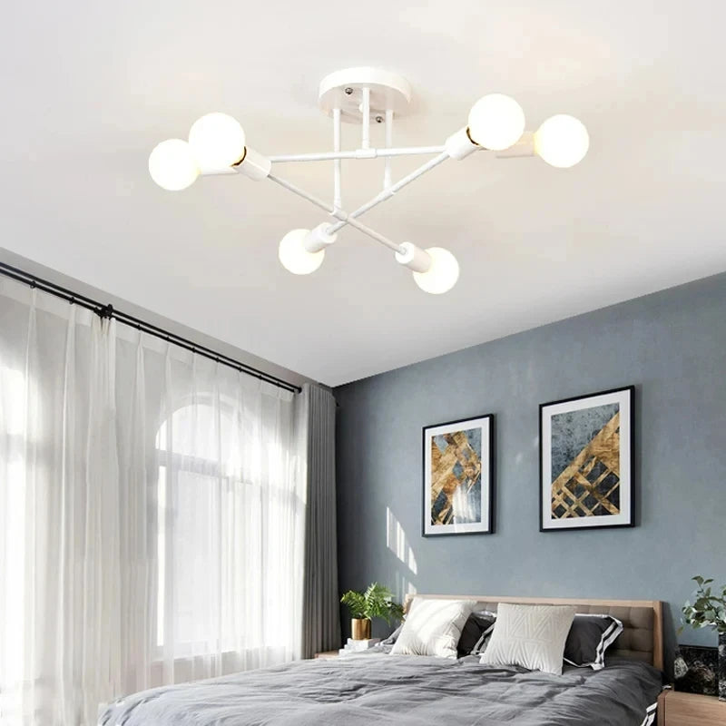 Minimalist Chandelier | Sound Hanging Ceiling Light Black
