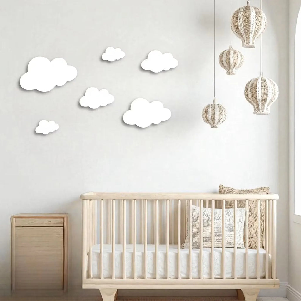 Modern Wood Wall Sign Set | Col Set of 6 for Living Room