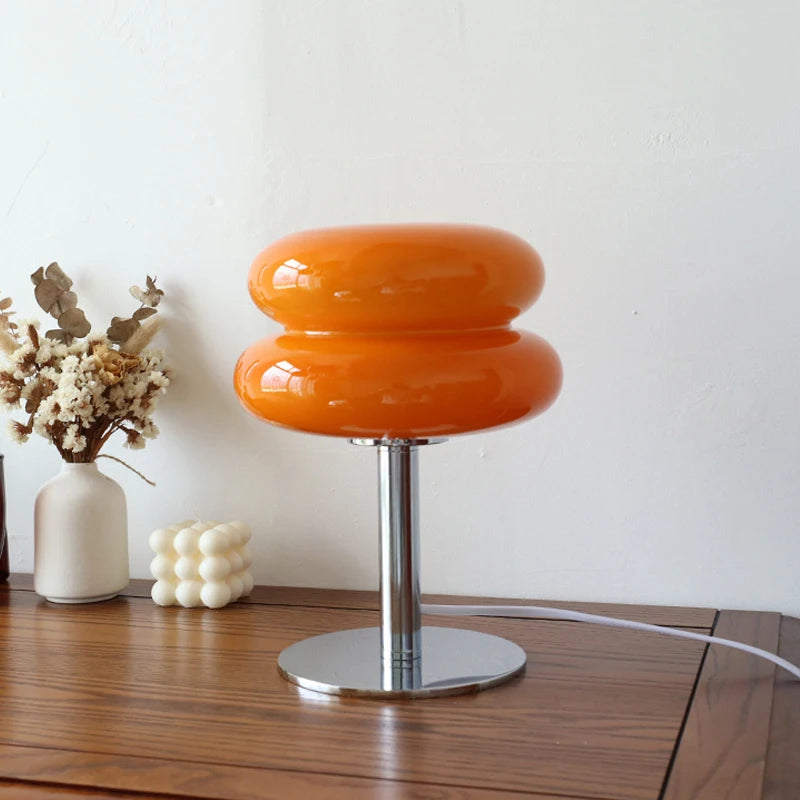 Modern Glass Table Lamp | Marl Bedside Light for Living Room