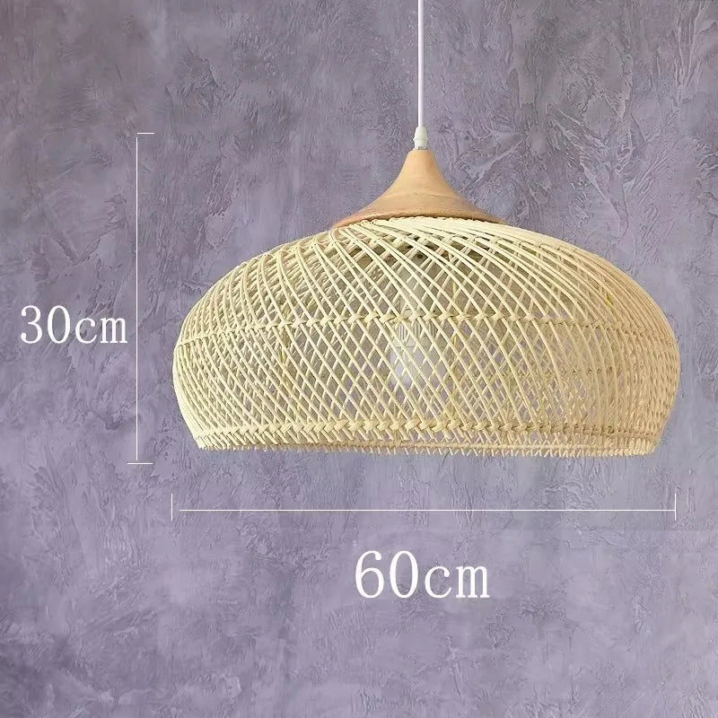 Modern Rattan Chandelier | Fern Hanging Ceiling Light for Kitchen