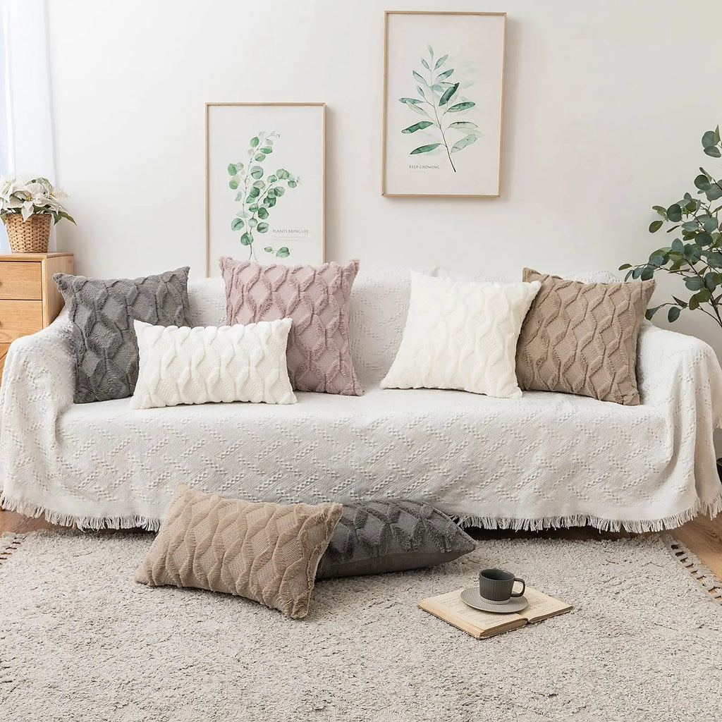 Modern Cushion Cover | Fell Throw Pillow Cover for Living Room