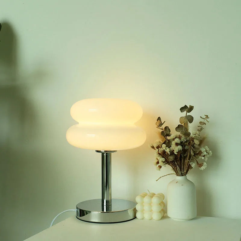 Modern Glass Table Lamp | Marl Bedside Light for Living Room