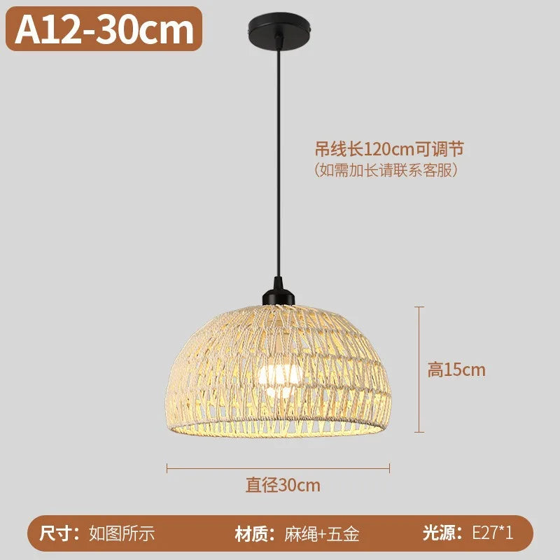 Modern Rattan Pendant Light | Vela Hanging Lamp